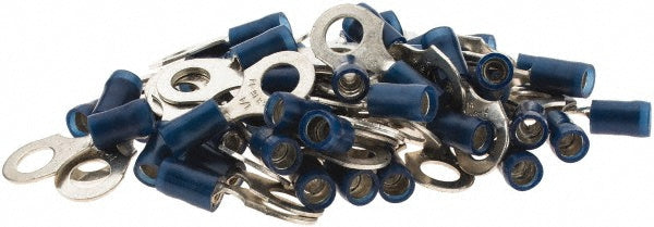 Value Collection BD-18324 D Shaped Ring Terminal Partially Insulated, 16 to 14 AWG, Crimp Connection
