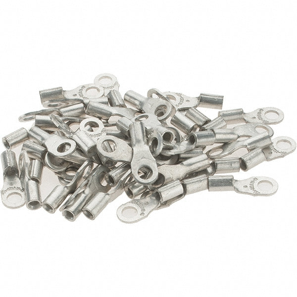 Value Collection BD--18610-6 D Shaped Ring Terminal Non-Insulated, 22 to 16 AWG, Crimp Connection