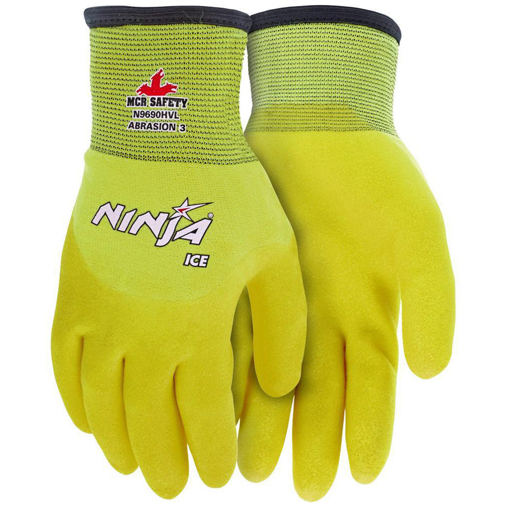 MCR Safety N9690HVXXL Work Gloves Ninja® Ice N9690HV, Size 2X-Large, PVC-Coated Nylon, General Purpose