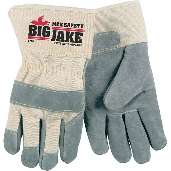 MCR Safety 1702M Cut, Puncture & Abrasion-Resistant Gloves Big Jake® 1702, Size Medium, ANSI Cut A3, ANSI Puncture 5, Uncoated, Cowhide