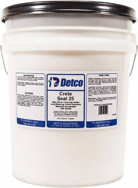 Detco 0320-005 Crete Seal 25, 5 Gal Pail, Concrete Sealer, 25% Solids