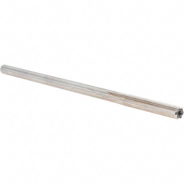 Alvord Polk 10386 Chucking Reamer 0.2190" Dia, 5" OAL, 1-1/4" Flute Length, Straight Flute, Straight-Cylindrical Shank, HSS