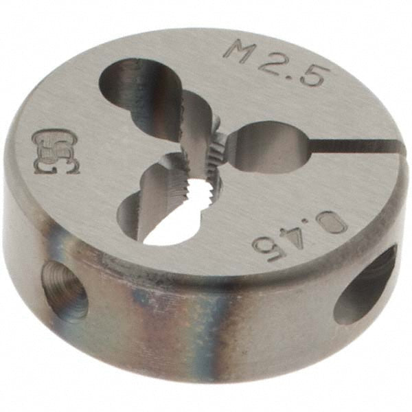 OSG 46017 Round Die M2.5x0.45, High Speed Steel