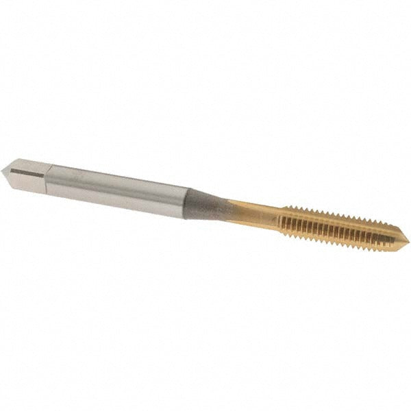 OSG 1051005 Straight Flute Tap #10-32 UNF, 3 Flute, Plug Chamfer, 2B Class of Fit, High-Speed Steel, TiN Finish