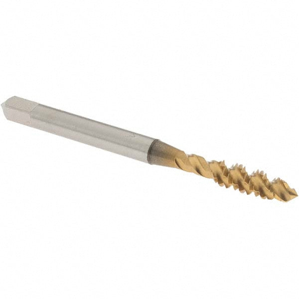 OSG 1413205 Spiral Flute Tap #10-24, UNC, 3 Flute, Plug Chamfer, 2B Class of Fit, High-Speed Steel, TiN Finish