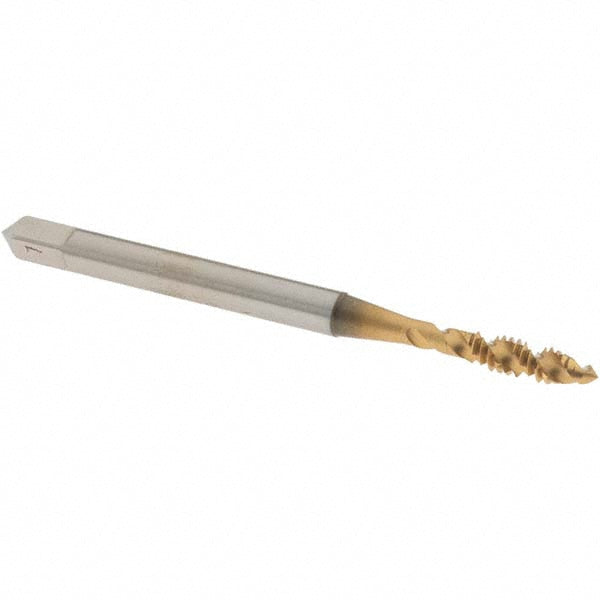 OSG 1406405 Spiral Flute Tap #4-40, UNC, 2 Flute, Plug Chamfer, 2B Class of Fit, High-Speed Steel, TiN Finish