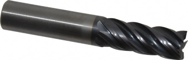Kennametal 4048724 Square End Mill 1/2'' Dia, 1-1/4'' LOC, 1/2'' Shank Dia, 3'' OAL, 5 Flutes, Solid Carbide