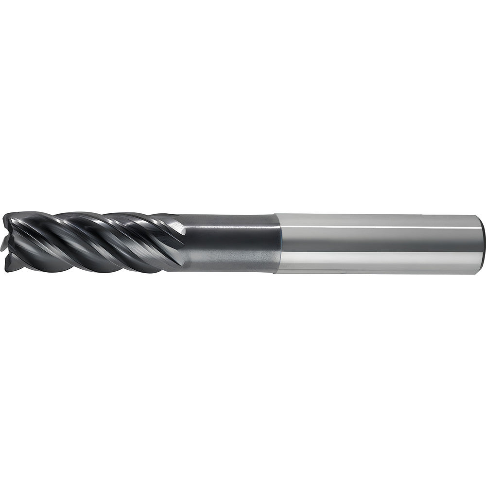 Kennametal 4048742 Corner Radius End Mill 1/4" Dia, 1/2" LOC, 0.015" Radius, 5 Flutes, Solid Carbide