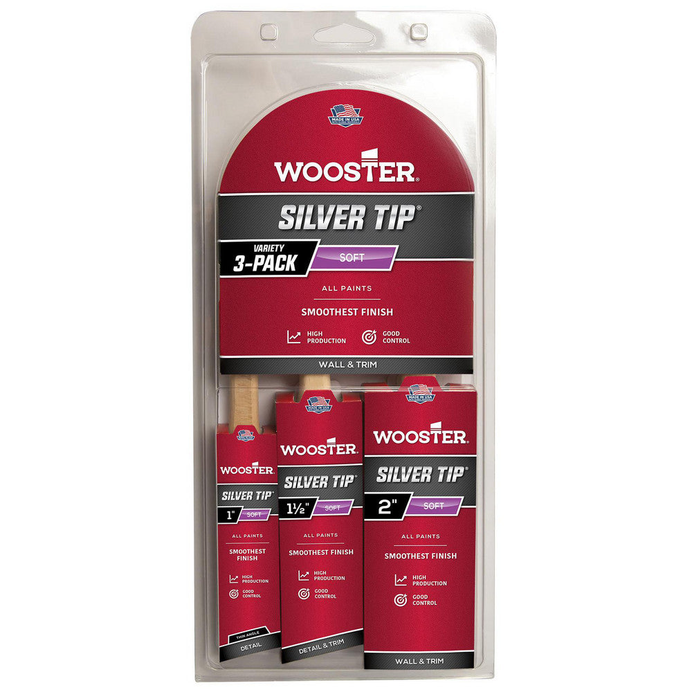 Wooster Brush 5229 Angular & Flat Paint Brush Set Angle & Flat