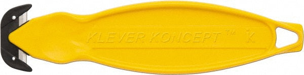 Klever Innovations KCJ-2Y Box Cutter Recessed & Hook Blade, 6-1/4" Blade Length