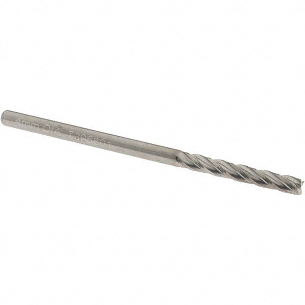 OSG 484-1575 Square End Mill 0.1575'' Dia, 1.2205'' LOC, 4 Flutes, Solid Carbide