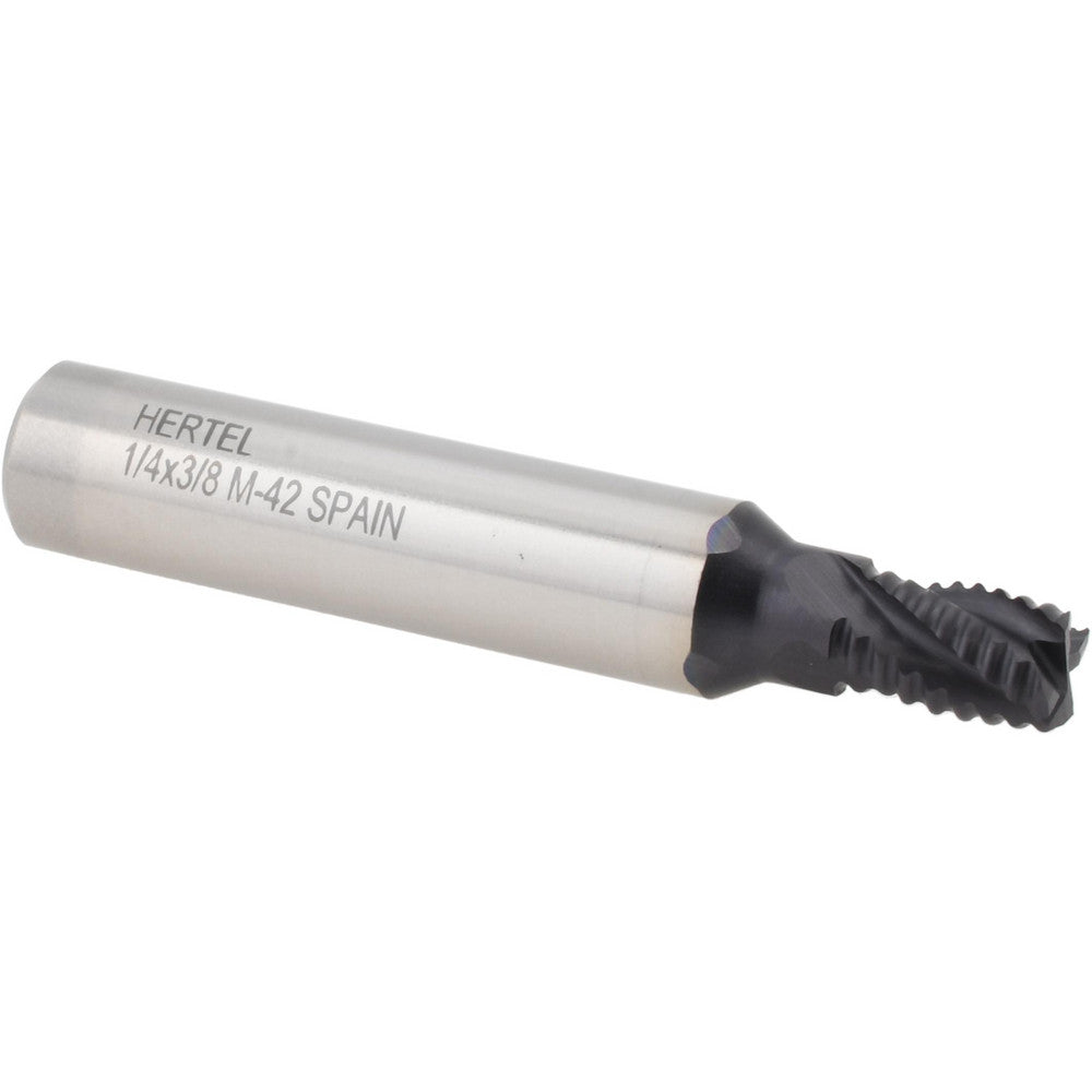 Hertel 44838423 Roughing End Mill 1/4" Dia, 4 Flute, Fine Pitch, Single End, Cobalt