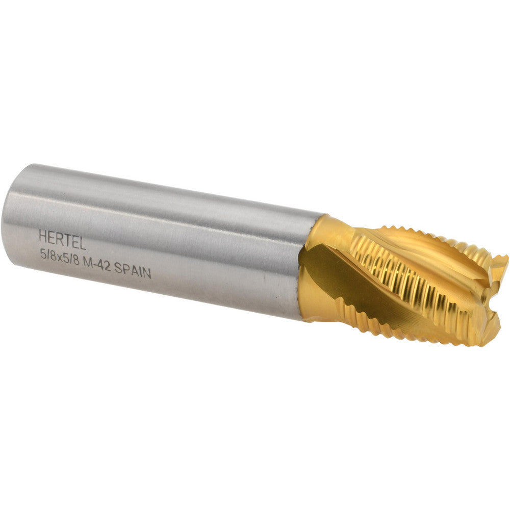 Hertel 44838639 Roughing End Mill 5/8" Dia, 4 Flute, Fine Pitch, Single End, Cobalt