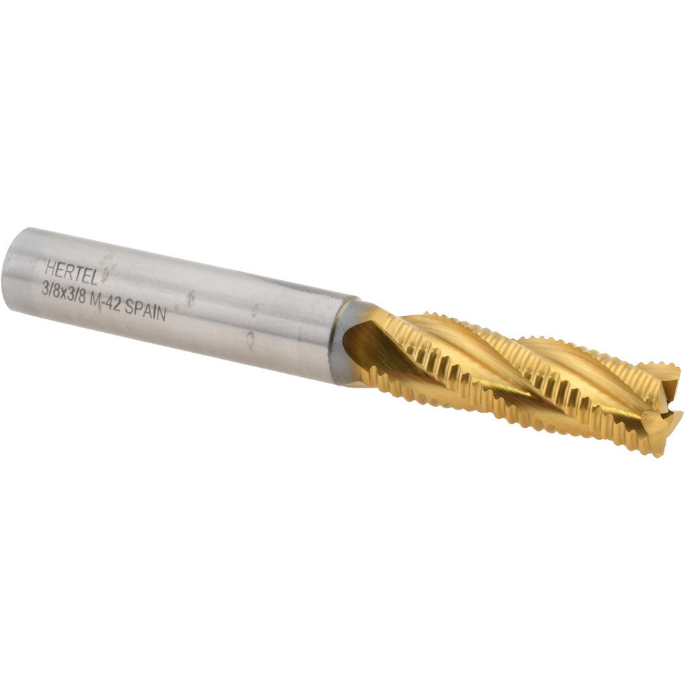 Hertel 44838688 Roughing End Mill 3/8" Dia, 4 Flute, Fine Pitch, Single End, Cobalt