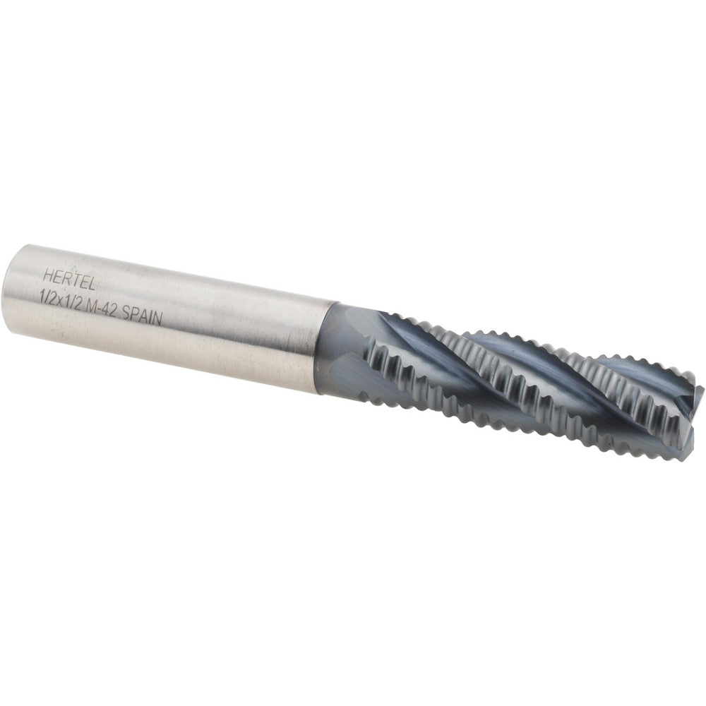 Hertel 44838878 Roughing End Mill 1/2" Dia, 4 Flute, Coarse Pitch, Single End, Cobalt