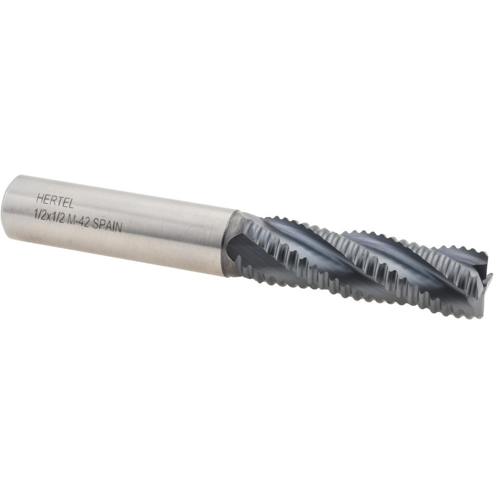 Hertel 44838969 Roughing End Mill 1/2" Dia, 4 Flute, Coarse Pitch, Single End, Cobalt