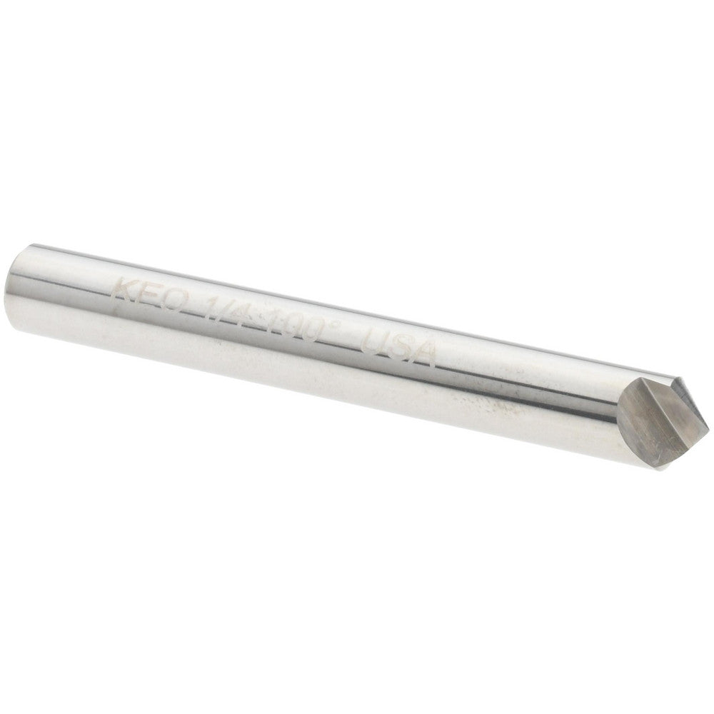 Keo 919-000-973 Countersink 1/4" Head Dia, 100.00 deg Included Angle, 1 Flute, Solid Carbide, Right Hand Cut