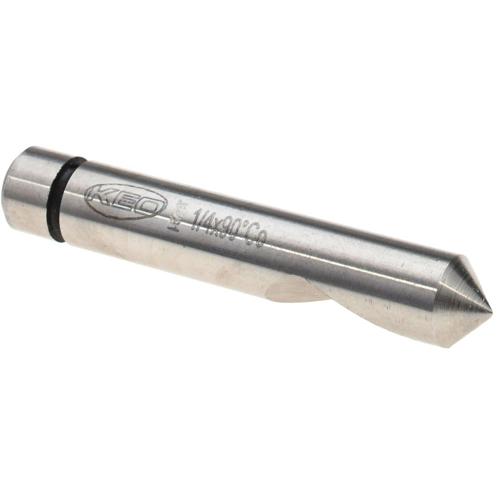 Keo 919-000-601 Countersink 1/4" Head Dia, 90.00 deg Included Angle, 1 Flute, Cobalt Steel, Right Hand Cut
