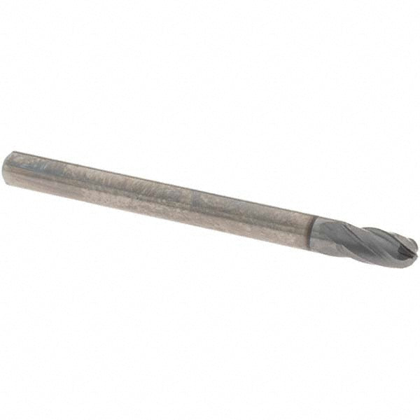 OSG 414-1250-BN08 Ball End Mill 0.125" Dia, 0.125" LOC, 4 Flute, Solid Carbide