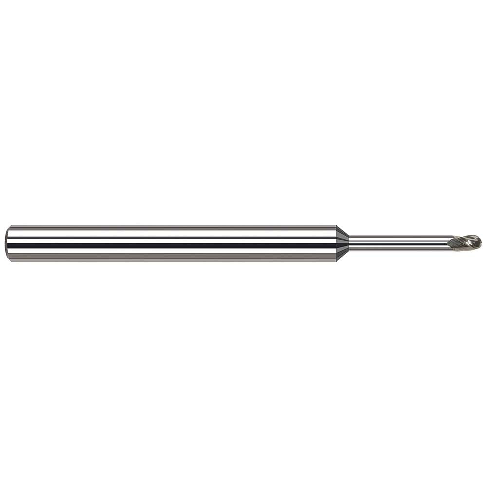 Harvey Tool 54462 Ball End Mill 0.0620" Dia, 0.0930" LOC, 3 Flute, Solid Carbide