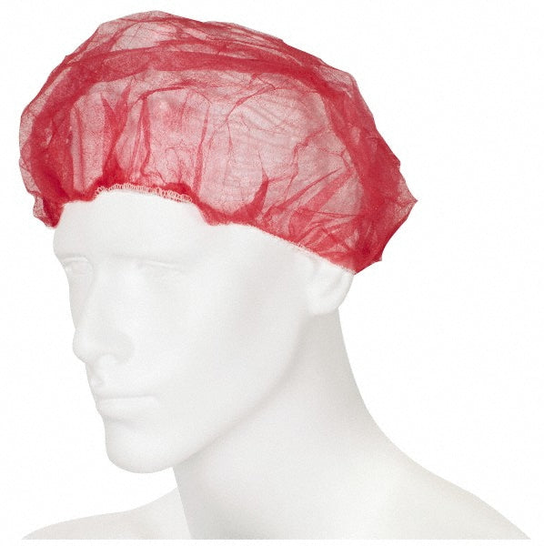 PRO-SAFE BC-PP-24R-100PK Bouffant Red, Size 24 in