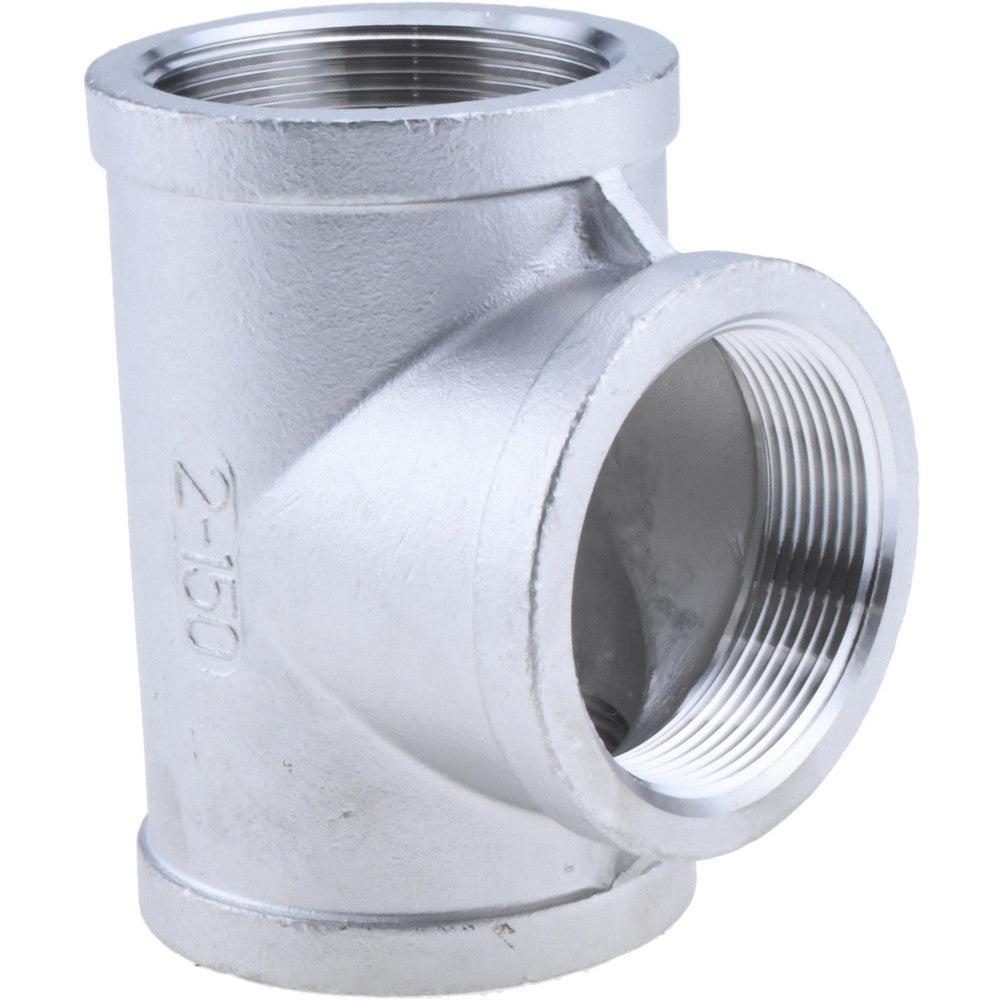 Value Collection 4TB2 Pipe Tee 2" Fitting, 304 Stainless Steel