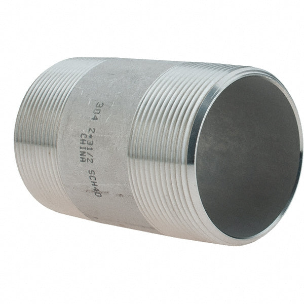 Value Collection 4BN2*31/2 Stainless Steel Pipe Nipple 2" Pipe, Grade 304 & 304L