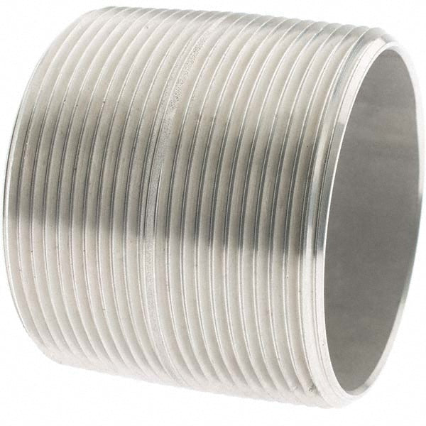 Value Collection 4BN2*2 Stainless Steel Pipe Nipple 2" Pipe, Grade 304 & 304L