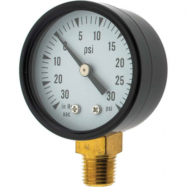 Value Collection 729241 Analog Vacuum Gauge 2" Dial Diameter Face