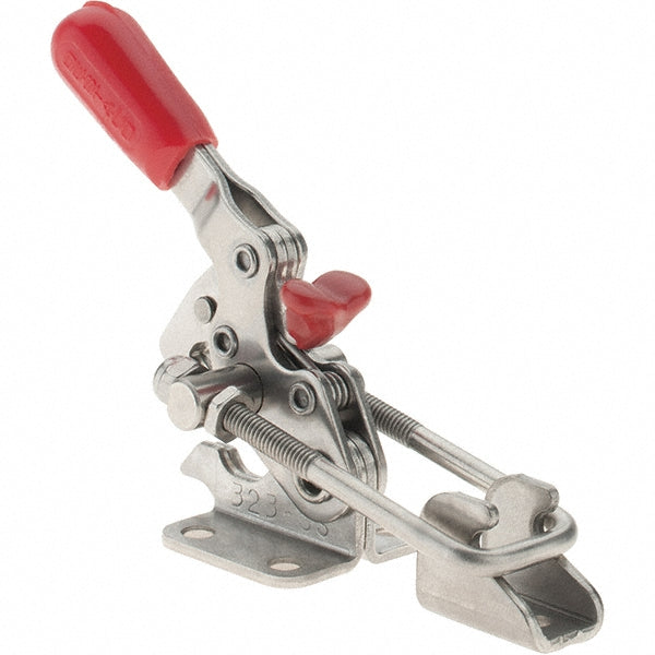 De-Sta-Co 323-RSS Pull-Action Latch Clamp Horizontal, 360 lb, U-Hook, Flanged Base
