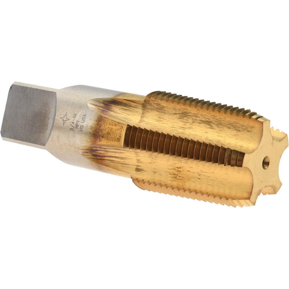Cleveland C56706 Standard Pipe Tap 3/4-14, NPT, 5 Flutes, High Speed Steel, TiN Finish