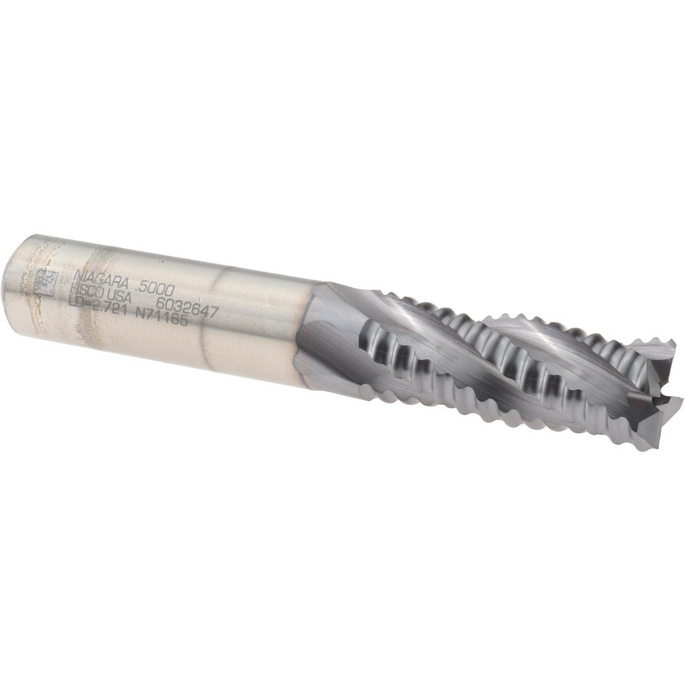 Seco 17014090 Roughing End Mill 1/2" Dia, 4 Flutes, Single End, Cobalt