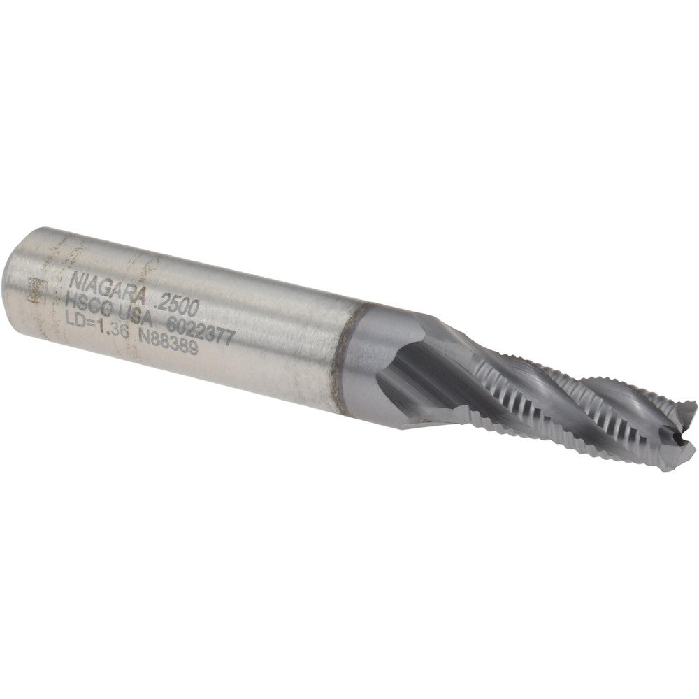 Seco 17016188 Roughing End Mill 1/4" Dia, 4 Flutes, Single End, Cobalt