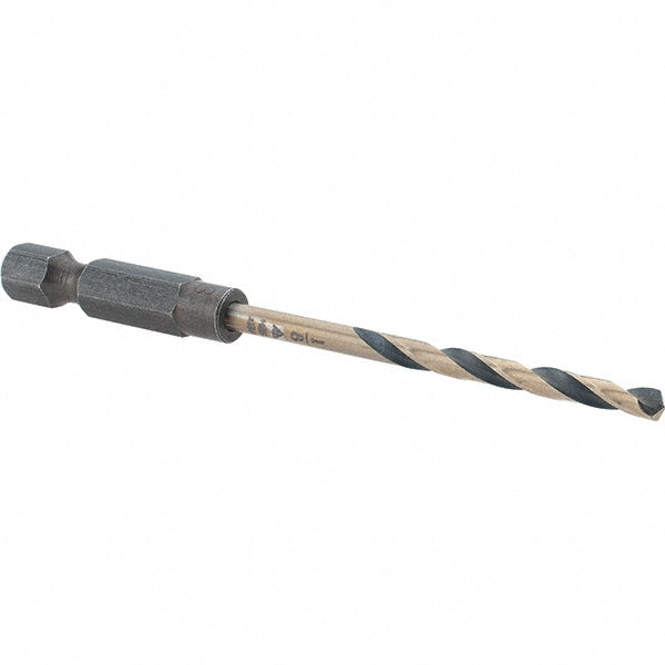 Norseman Drill & Tool 34541 Mechanics Drill Bit 1/8" Dia, 135 ° Point, High Speed Steel, Hex Shank