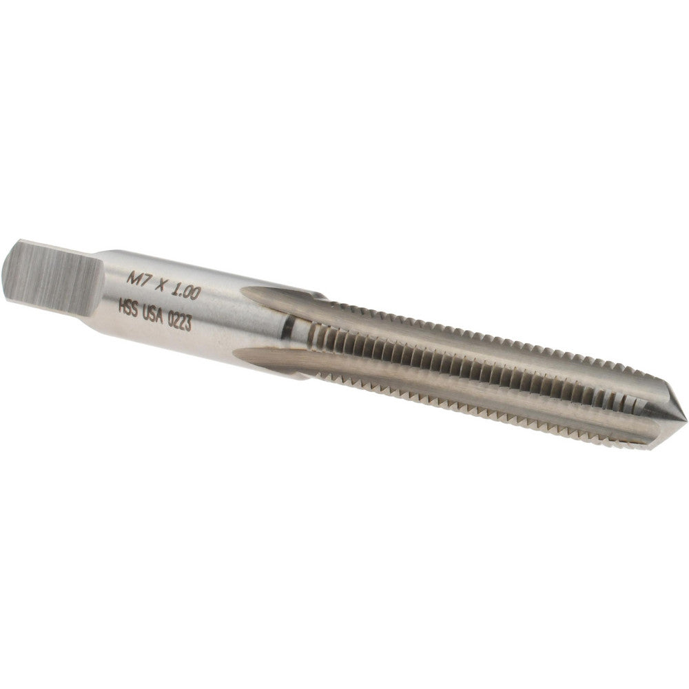 Norseman Drill & Tool 19331 Straight Flute Tap M7x1 Metric Coarse, 4 Flute, Plug Chamfer, High-Speed Steel, Bright/Uncoated Finish