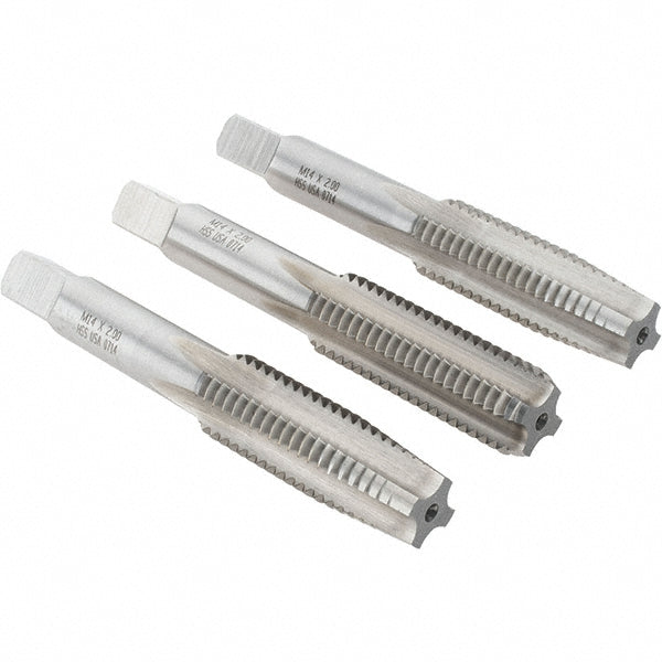 Norseman Drill & Tool 19121 Tap Set Metric Coarse, 4 Flute, High Speed Steel, Bright Finish