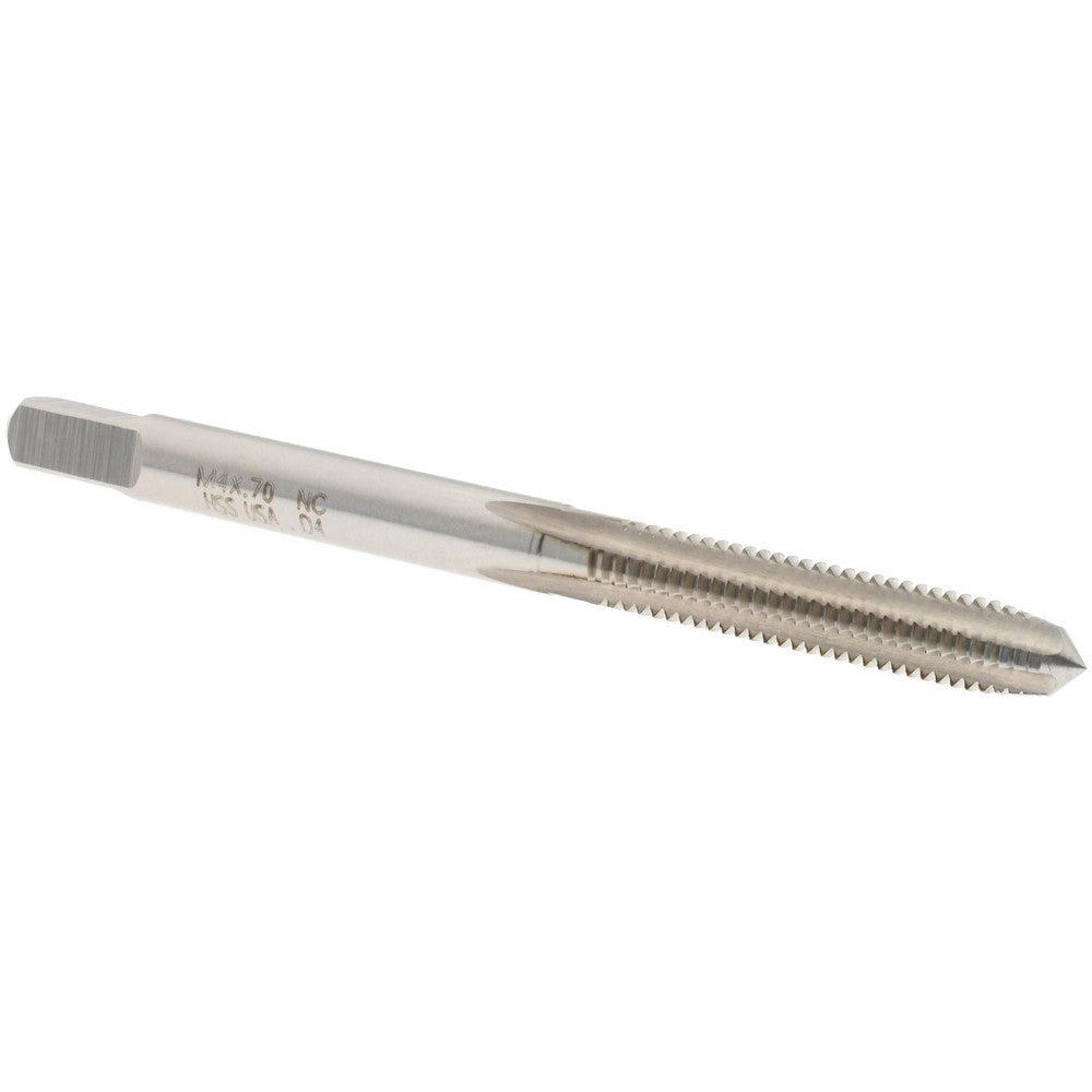 Norseman Drill & Tool 19241 Straight Flute Tap M4x0.7 Metric Coarse, 4 Flute, Plug Chamfer, High-Speed Steel, Bright/Uncoated Finish