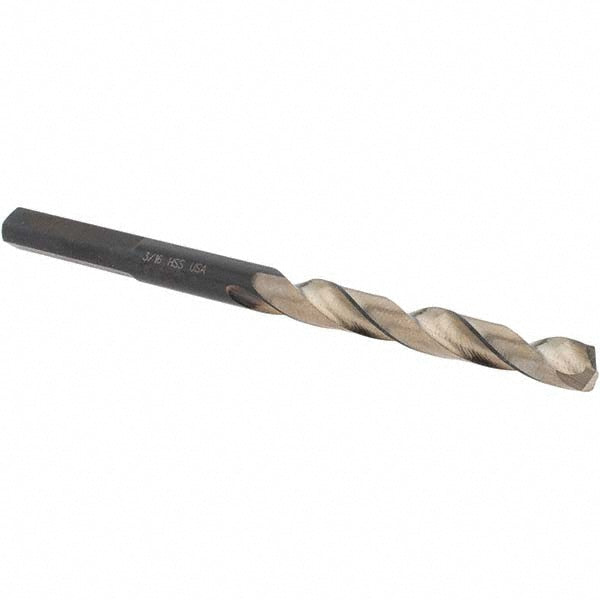 Barnes Distribution D20908-1 Mechanics Drill Bit 3/16" Dia, 135 ° Point, High Speed Steel, Straight-Cylindrical Shank, Split Point