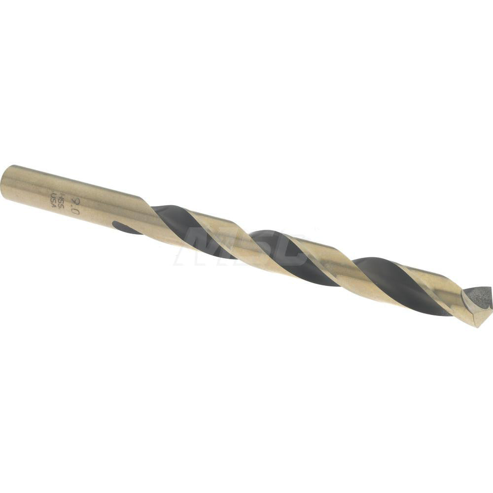 Norseman Drill & Tool 20539 Mechanics Drill Bit 9 mm Dia, 135 ° Point, High Speed Steel, Straight-Cylindrical Shank, Split Point