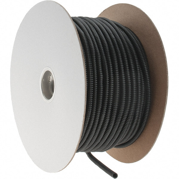 Value Collection LTC-25250 0.27" ID, Black Polyethylene Corrugated Cable Sleeve