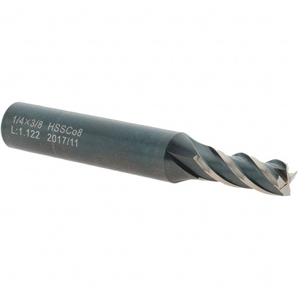 Value Collection -20550-4 Square End Mill 1/4" Dia, 5/8" LOC, 4 Flutes, High Speed Steel