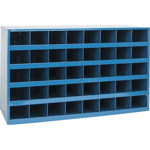 Durham 337-04-CLASSC Bin Shelving Bin Shelving Type Bin Shelving Unit with Openings Bin Material Steel Bin Size (WxDxH) 35-1/4 x 12-1/2 x 21 Number Of Bins 40