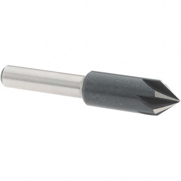 Value Collection 28627 Countersink 3/8" Head Dia, 82.00 deg Included Angle, 6 Flute, High-Speed Steel, Right Hand Cut