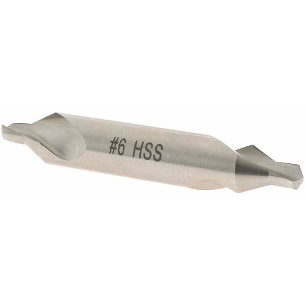 Value Collection -22269-6 Combo Drill & Countersink #6, 1/2" Body Dia, 60°, High Speed Steel