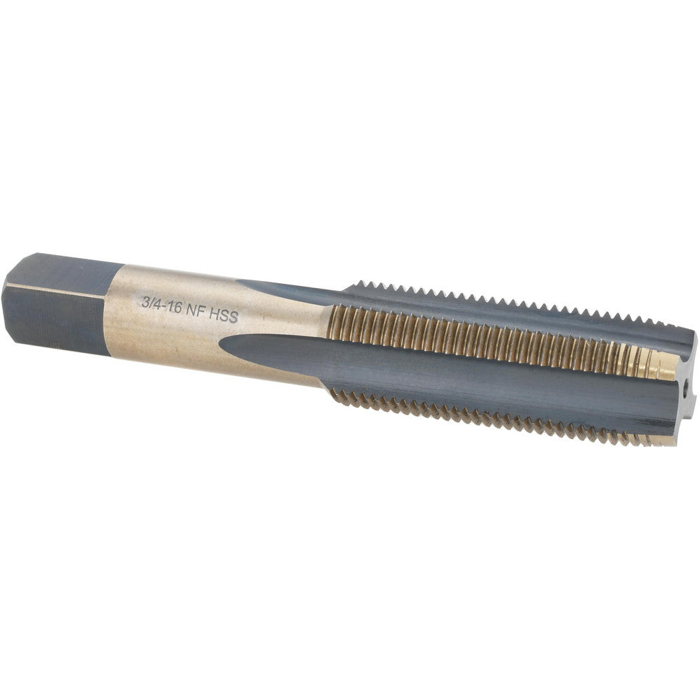 Import BDNA-20779 Straight Flute Tap 3/4-16 UNF, 4 Flutes, Taper, High Speed Steel, Gold/Oxide Coated