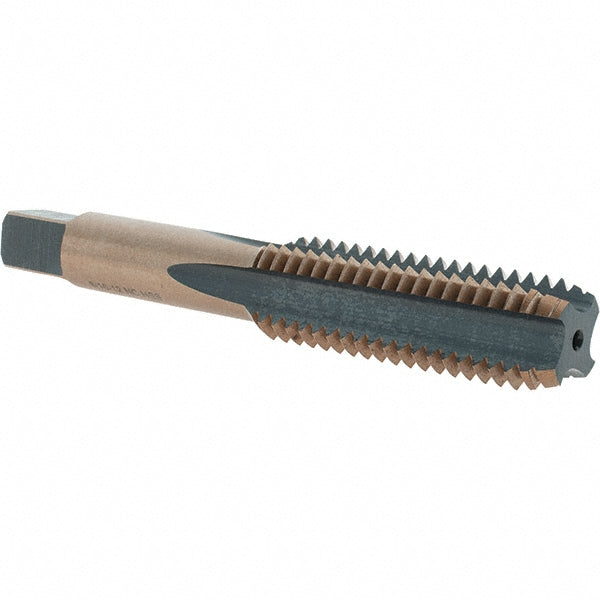Import BDNA-20742 Straight Flute Tap 9/16-12 UNC, 4 Flutes, Bottoming, High Speed Steel, Gold/Oxide Coated