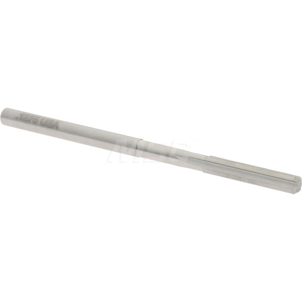 Hertel 45674769 Chucking Reamer 0.1275" Dia, 2-1/4" OAL, 5/8" Flute Length, Straight Flute, Straight-Cylindrical Shank, Solid Carbide