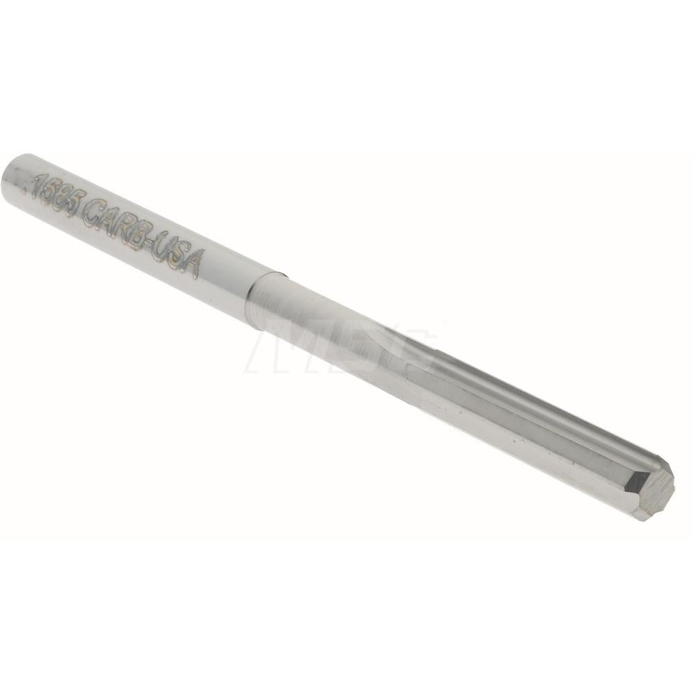 Hertel 45674868 Chucking Reamer 0.1585" Dia, 2-1/2" OAL, 3/4" Flute Length, Straight Flute, Straight-Cylindrical Shank, Solid Carbide