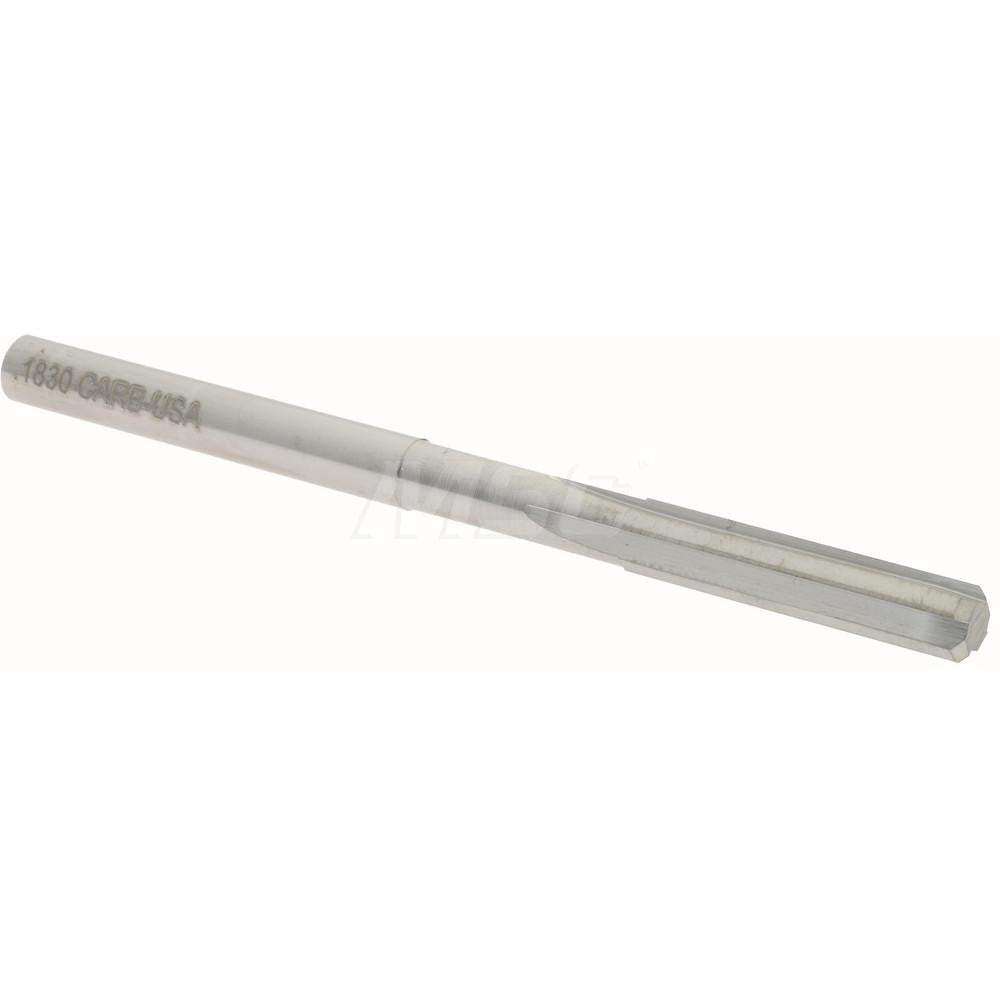 Hertel 45675014 Chucking Reamer 0.1830" Dia, 2-3/4" OAL, 7/8" Flute Length, Straight Flute, Straight-Cylindrical Shank, Solid Carbide