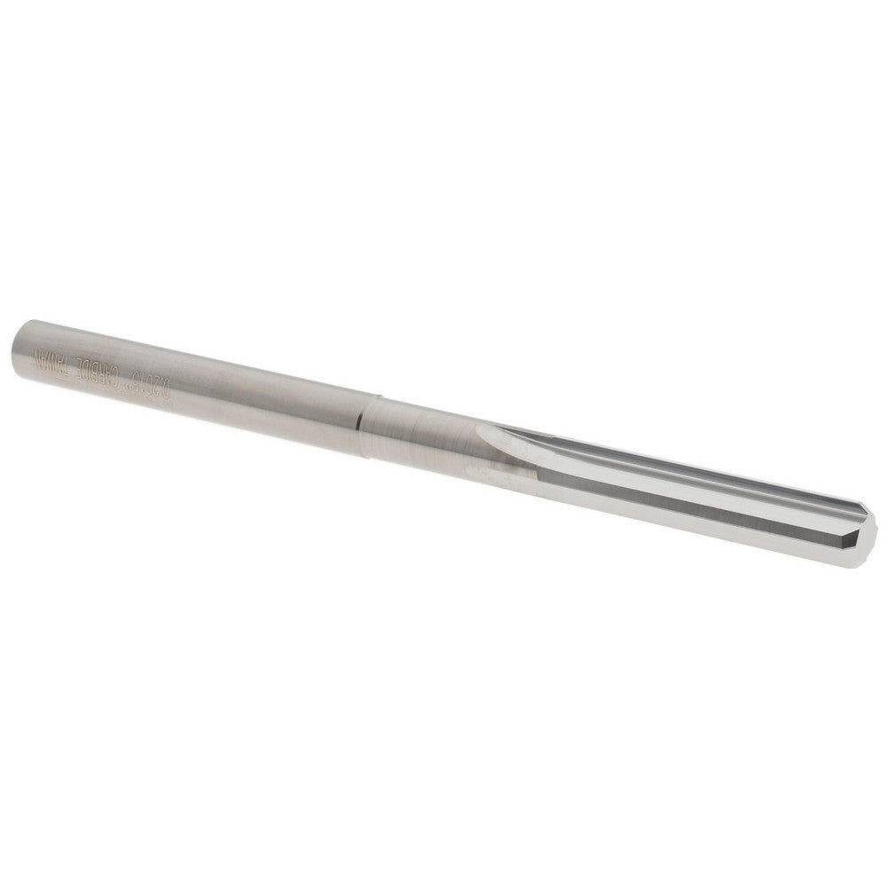 Hertel 45675196 Chucking Reamer 0.2015" Dia, 3" OAL, 1" Flute Length, Straight Flute, Straight-Cylindrical Shank, Solid Carbide